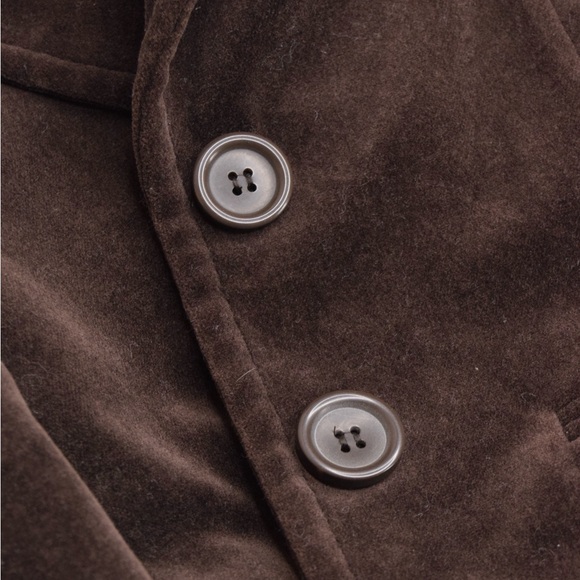 Express Studio Brown Velvet tailored fit Blazer - Picture 2 of 3